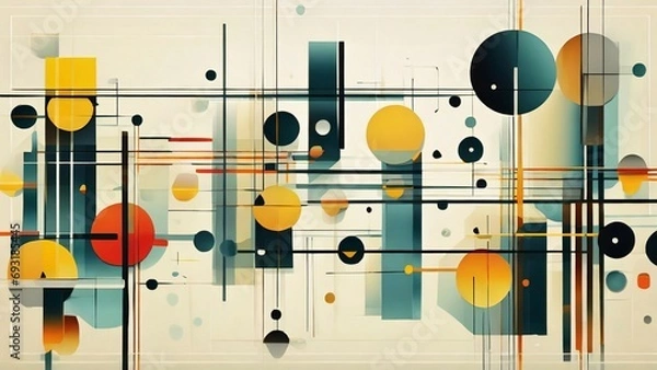 Fototapeta Abstract geometric pattern composition. Graphic Art