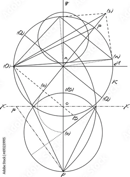 Obraz Scientific Diagram Vector Drawing