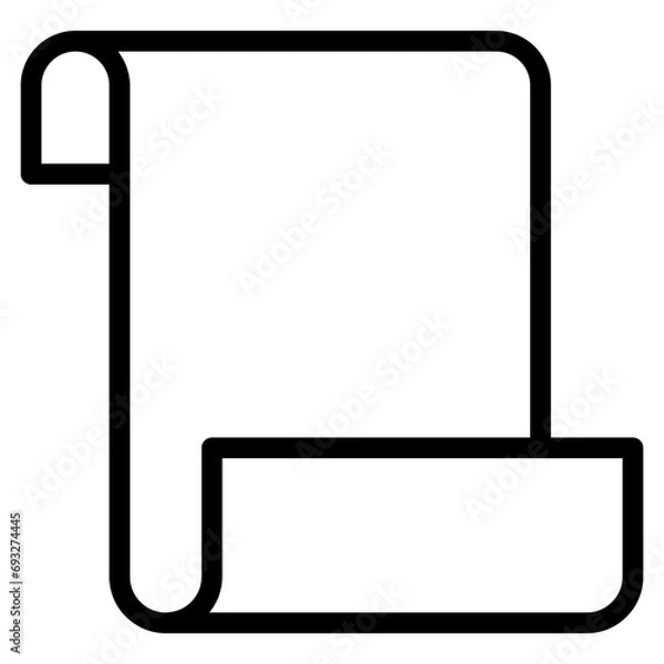 Fototapeta rolled paper document