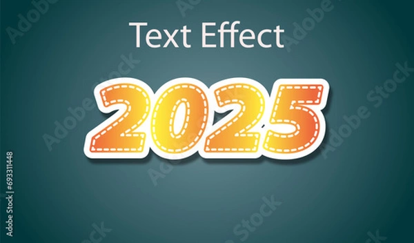 Fototapeta text effect font  3dtext editable vector 2025