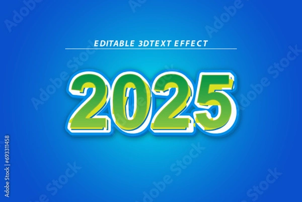 Fototapeta text effect font  3dtext editable vector 2025