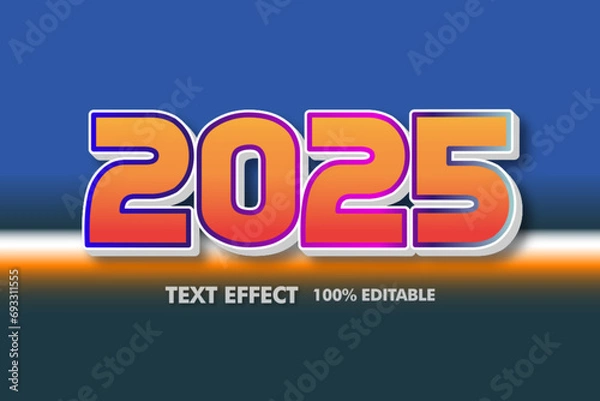 Fototapeta text effect font  3dtext editable vector 2025