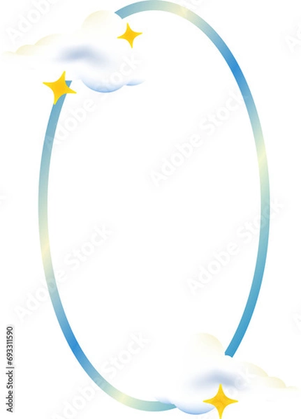 Fototapeta frame with cloud