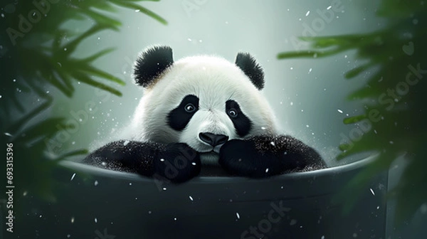Obraz Cute panda. Vector Illustration