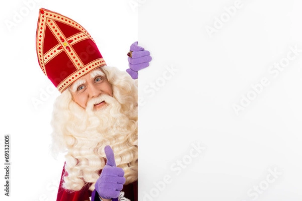 Obraz Sinterklaas z białą tablicą