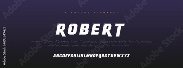 Fototapeta Robert modern luxury calligraphy alphabet small letters vector template
