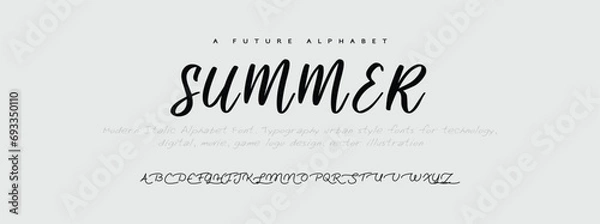 Fototapeta Elegant Font Uppercase Lowercase and Number. Classic Lettering Minimal Fashion Designs. Typography modern serif fonts regular decorative vintage concept. vector illustration