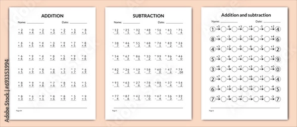 Obraz Kid's Math Worksheets (4-6)