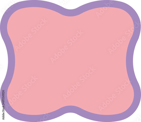 Fototapeta Simple badge shape, 2 separate layers.