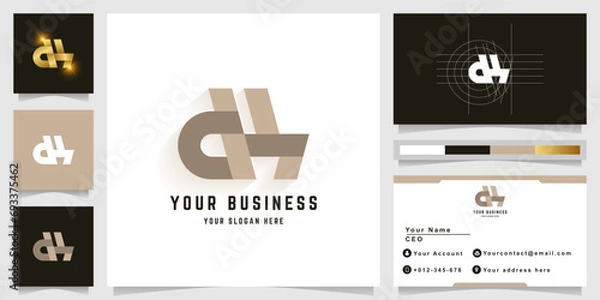 Obraz Letter dh or dk monogram logo