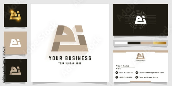 Obraz Letter ei or ej monogram logo