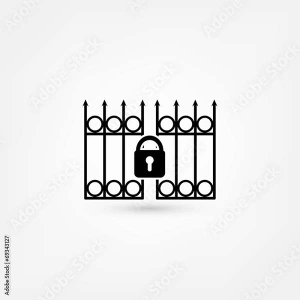 Fototapeta gate icon