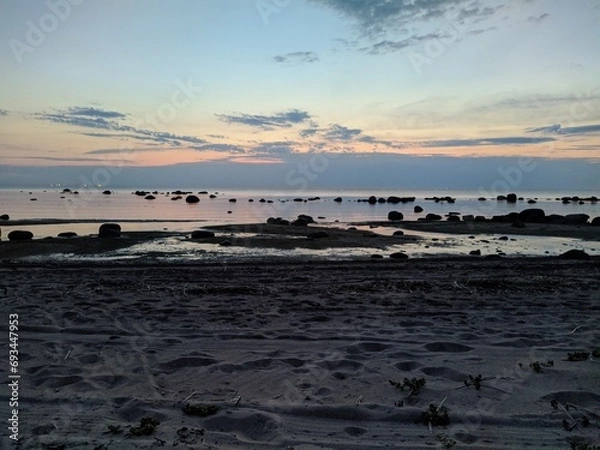 Obraz early morning by the sea with a view of the sky