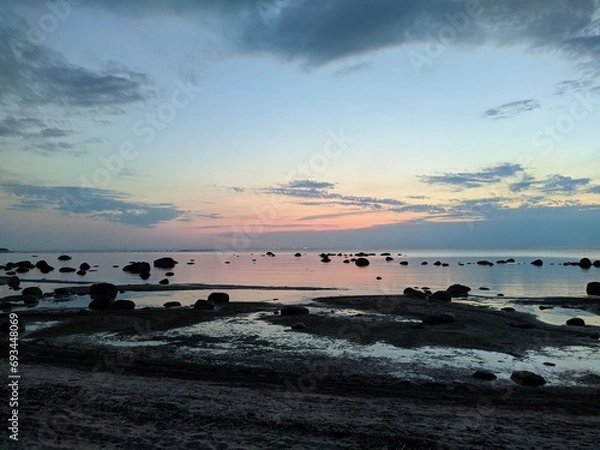 Obraz early morning by the sea with a view of the sky