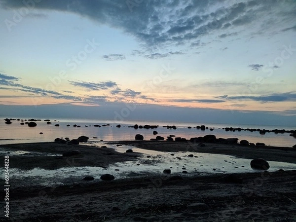 Obraz early morning by the sea with a view of the sky