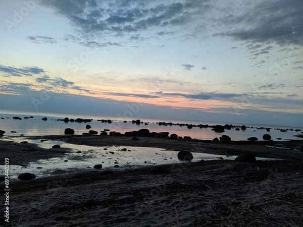 Obraz early morning by the sea with a view of the sky