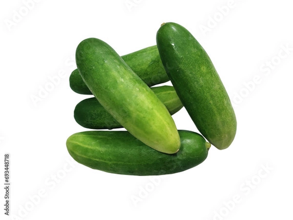 Fototapeta cucumbers isolated on white background