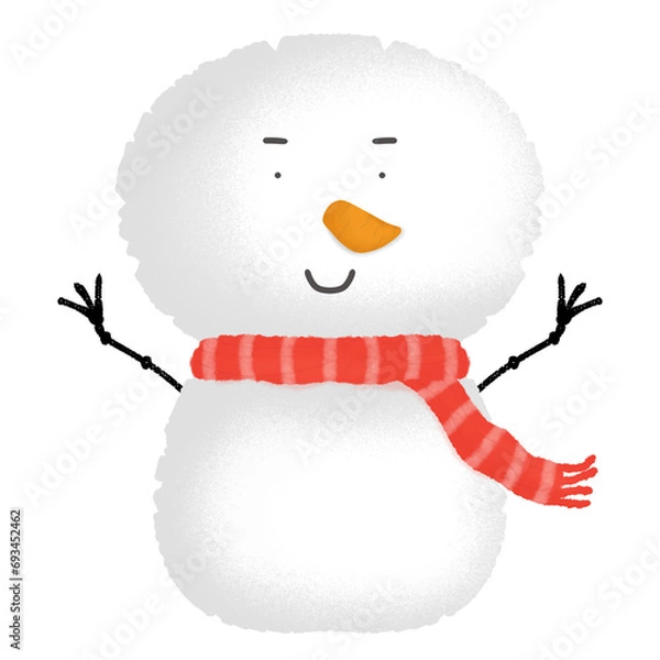 Obraz snowman with scarf