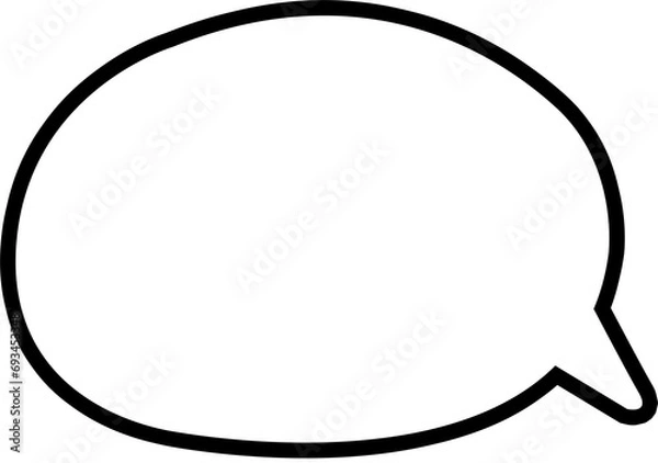 Fototapeta 테두리가 있는 말풍선