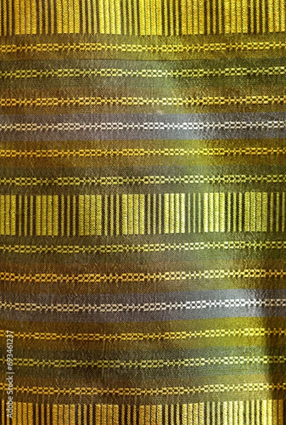 Obraz Silk fabric pattern is a kind of Thai woven fabric hand craft.
