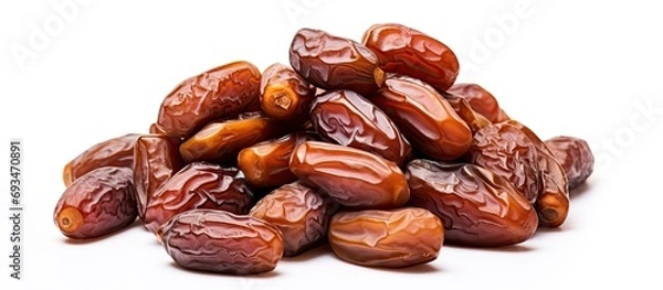 Fototapeta Dehydrated date palm fruits, a kind of food for Ramadan.