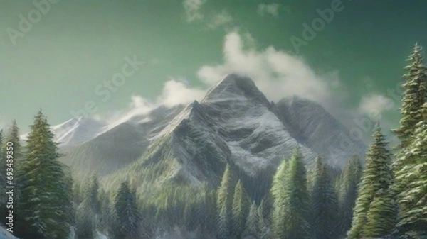 Obraz snow covered mountains