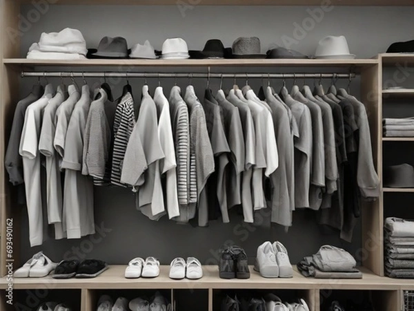 Obraz wardrobe with clothes