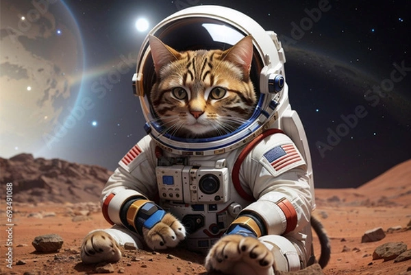 Obraz The cat on the mars
