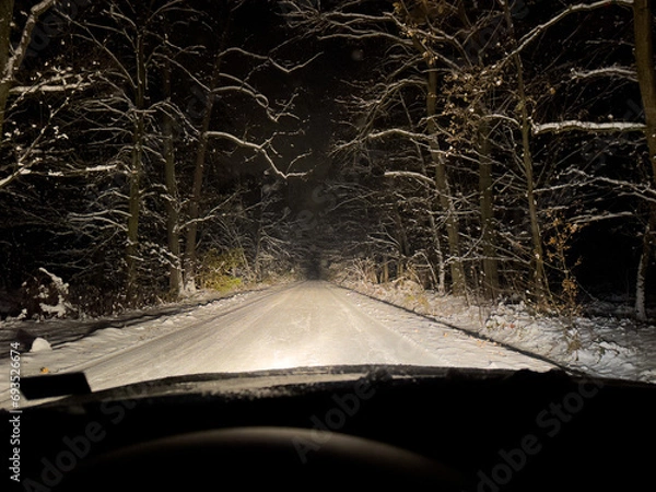 Fototapeta Difficult weather conditions