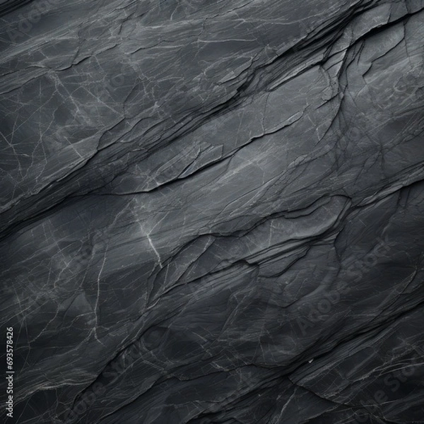 Fototapeta Natural dark grey slate stone background pattern