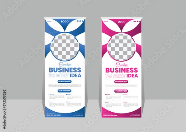 Obraz Creative Professional Business Rollup Banner Design Template Vector