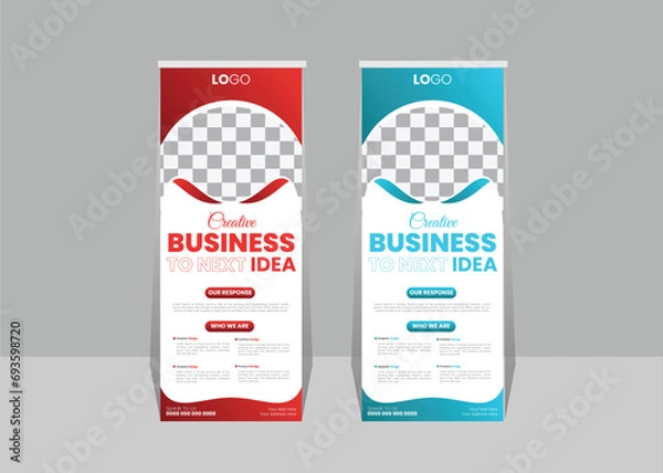 Obraz Creative Professional Business Rollup Banner Design Template Vector