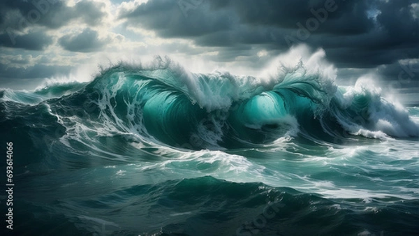 Obraz stormy sea waves