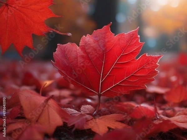 Fototapeta red maple leaves