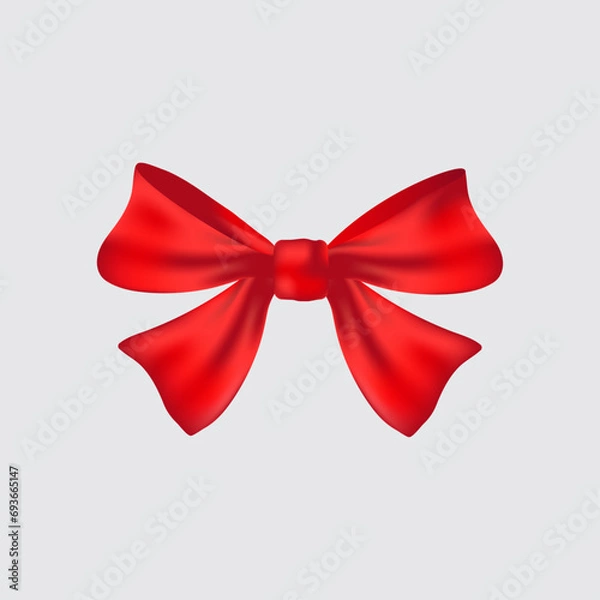 Fototapeta Vector Red bow. Красный бант.