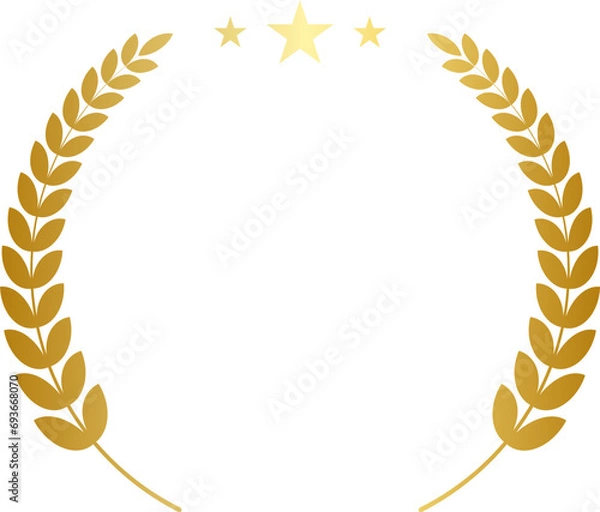 Obraz Gold Laurel Wreath, Golden Laurel Wreath,
