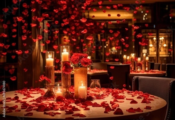 Obraz christmas table setting Generating By AI Technology