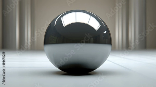 Fototapeta a flat and sleek grey glossy very smooth opalicent texture