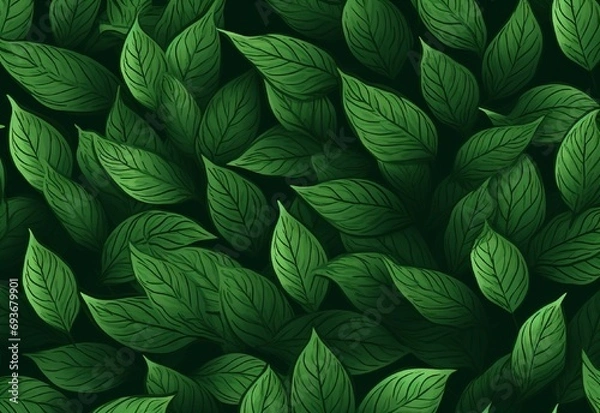 Obraz green leaves background Generating By AI Technology