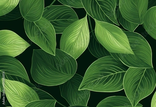 Obraz green leaves background Generating By AI Technology