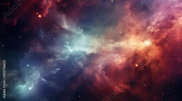 Fototapeta Colorful galaxy background.