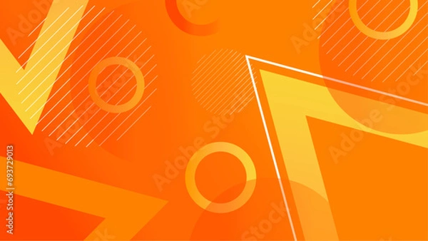 Obraz Modern orange minimal geometric shape abstract background