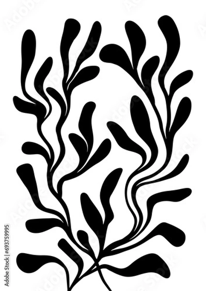 Fototapeta Set of abstract leaves vector 