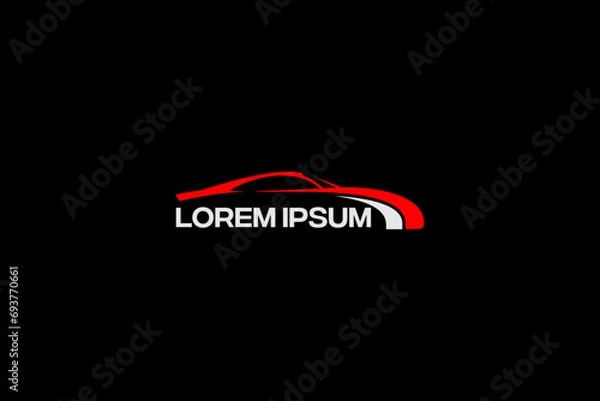 Obraz Abstract silhouette  car vector logo template