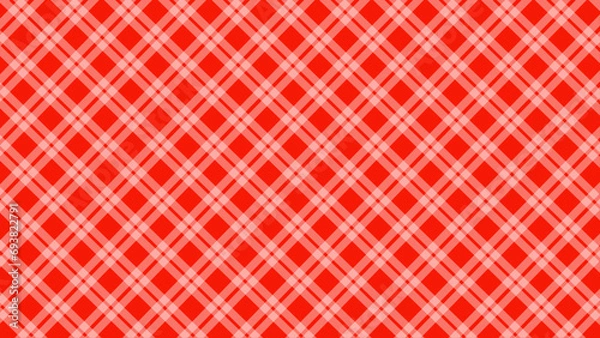 Obraz Diagonal red and white plaid stripes background