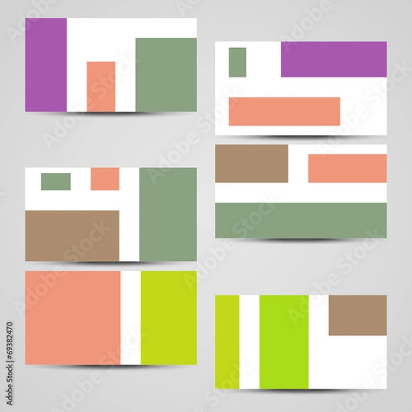Fototapeta Vector business-card  set for your design