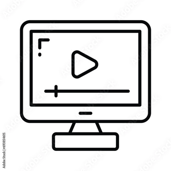 Fototapeta Online computer video vector design, ready to use in websites and mobile apps