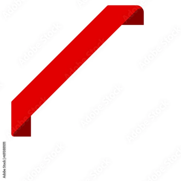 Obraz Red corner ribbon 