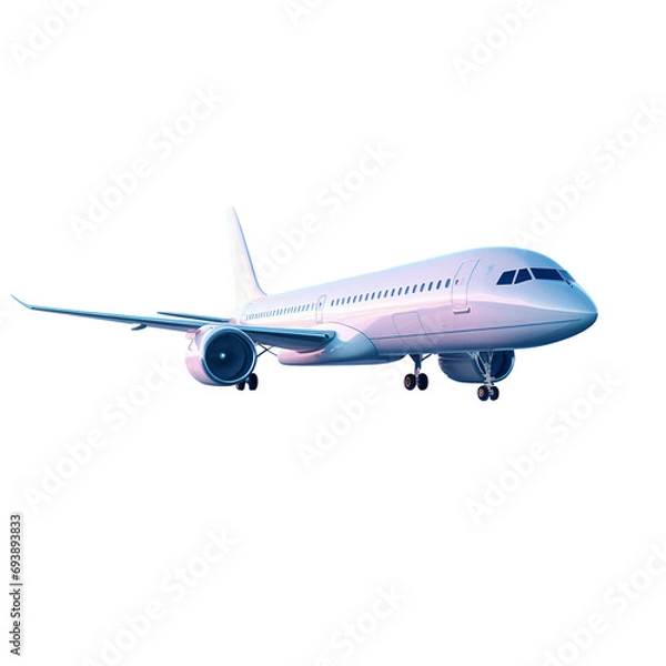 Fototapeta airplane 3d rendering transparent background 1