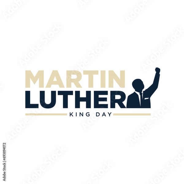 Obraz Martin Luther King Jr Vector Art on Abstract Background | Martin Luther King Day MLK